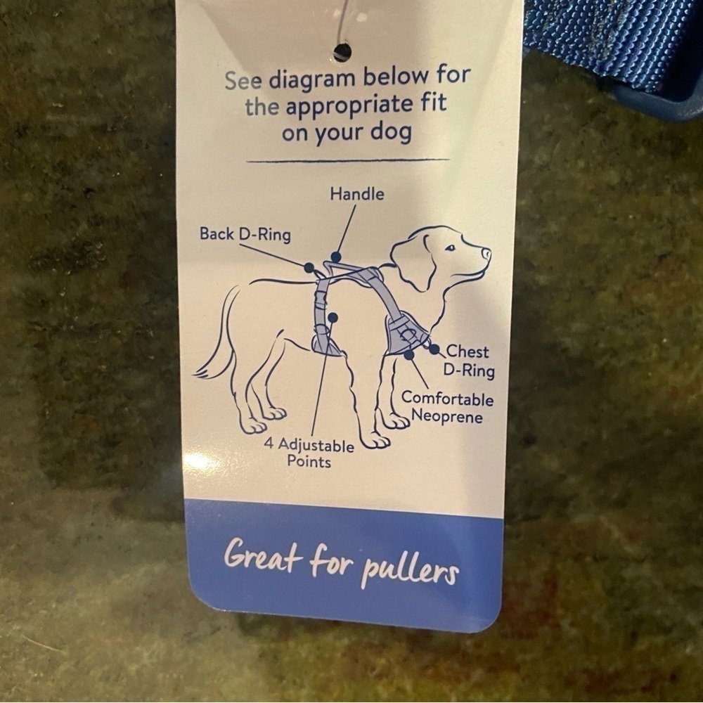 Top Paw harness for DOGS: Size L in a rich blue colour and adjustable comfort - Picture 5 of 11